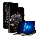 For Lenovo Legion Y700 Gen 4 Leather Case Pattern Printed Stand Tablet Cover with Card Slots