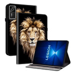For Lenovo Legion Y700 Gen 4 Leather Case Pattern Printed Stand Tablet Cover with Card Slots