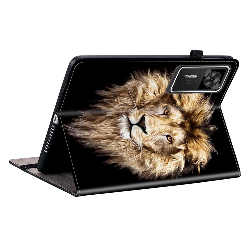 For Lenovo Legion Y700 Gen 4 Leather Case Pattern Printed Stand Tablet Cover with Card Slots