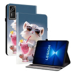 For Lenovo Legion Y700 Gen 4 Leather Case Pattern Printed Stand Tablet Cover with Card Slots