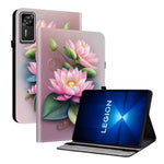 For Lenovo Legion Y700 Gen 4 Leather Case Pattern Printed Stand Tablet Cover with Card Slots
