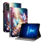 For Lenovo Legion Y700 Gen 4 Leather Case Pattern Printed Stand Tablet Cover with Card Slots