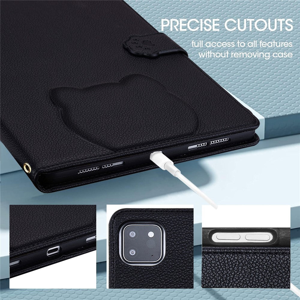 For Lenovo Xiaoxin Pad Pro 12.7 (2025) Case 3D Effect Cat Pattern Leather Stand Tablet Cover with Wallet, Stylus Holder
