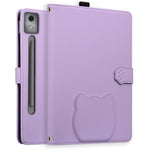 For Lenovo Xiaoxin Pad Pro 12.7 (2025) Case 3D Effect Cat Pattern Leather Stand Tablet Cover with Wallet, Stylus Holder