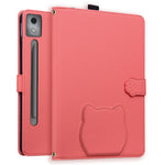 For Lenovo Xiaoxin Pad Pro 12.7 (2025) Case 3D Effect Cat Pattern Leather Stand Tablet Cover with Wallet, Stylus Holder