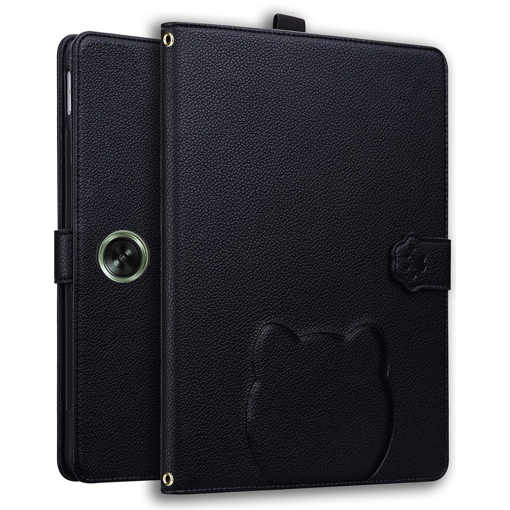 Wallet Case for OnePlus Pad Go / Oppo Pad Air / Neo 3D Effect Cat Pattern Leather Stand Tablet Cover with Stylus Holder