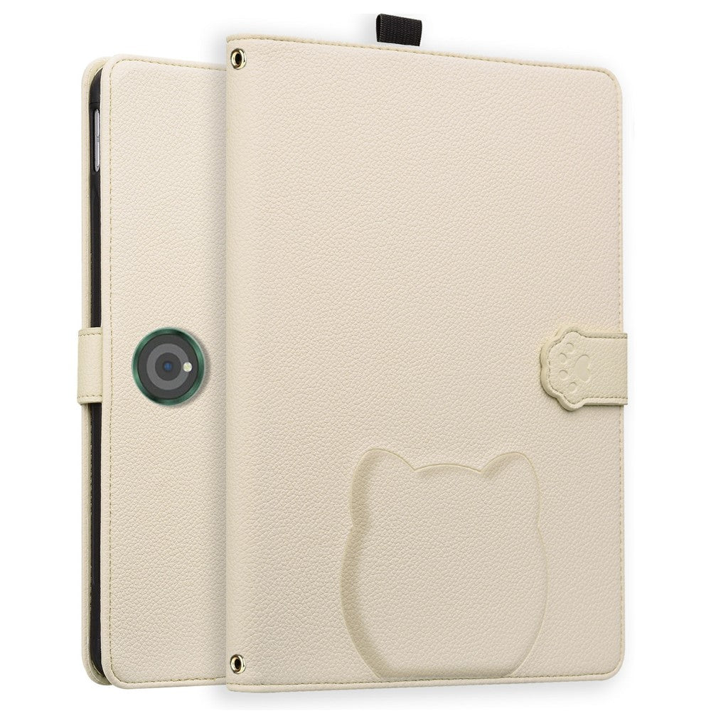 For OnePlus Pad Pro / Pad 2 Case 3D Effect Cat Pattern Leather Stand Tablet Cover with Wallet, Stylus Holder
