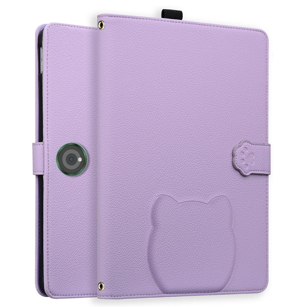 For OnePlus Pad Pro / Pad 2 Case 3D Effect Cat Pattern Leather Stand Tablet Cover with Wallet, Stylus Holder