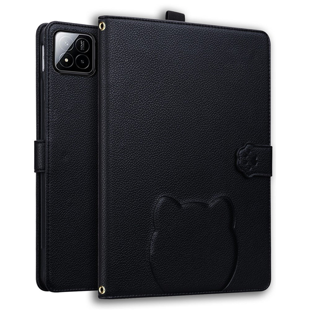For Xiaomi Pad 7 / 7 Pro Case 3D Effect Cat Pattern Leather Stand Tablet Cover with Wallet, Stylus Holder