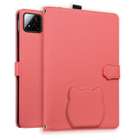 For Xiaomi Pad 7 / 7 Pro Case 3D Effect Cat Pattern Leather Stand Tablet Cover with Wallet, Stylus Holder