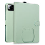 For Xiaomi Pad 7 / 7 Pro Case 3D Effect Cat Pattern Leather Stand Tablet Cover with Wallet, Stylus Holder