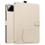 For Xiaomi Pad 7 / 7 Pro Case 3D Effect Cat Pattern Leather Stand Tablet Cover with Wallet, Stylus Holder