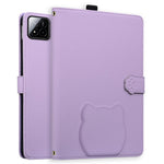 For Xiaomi Pad 7 / 7 Pro Case 3D Effect Cat Pattern Leather Stand Tablet Cover with Wallet, Stylus Holder