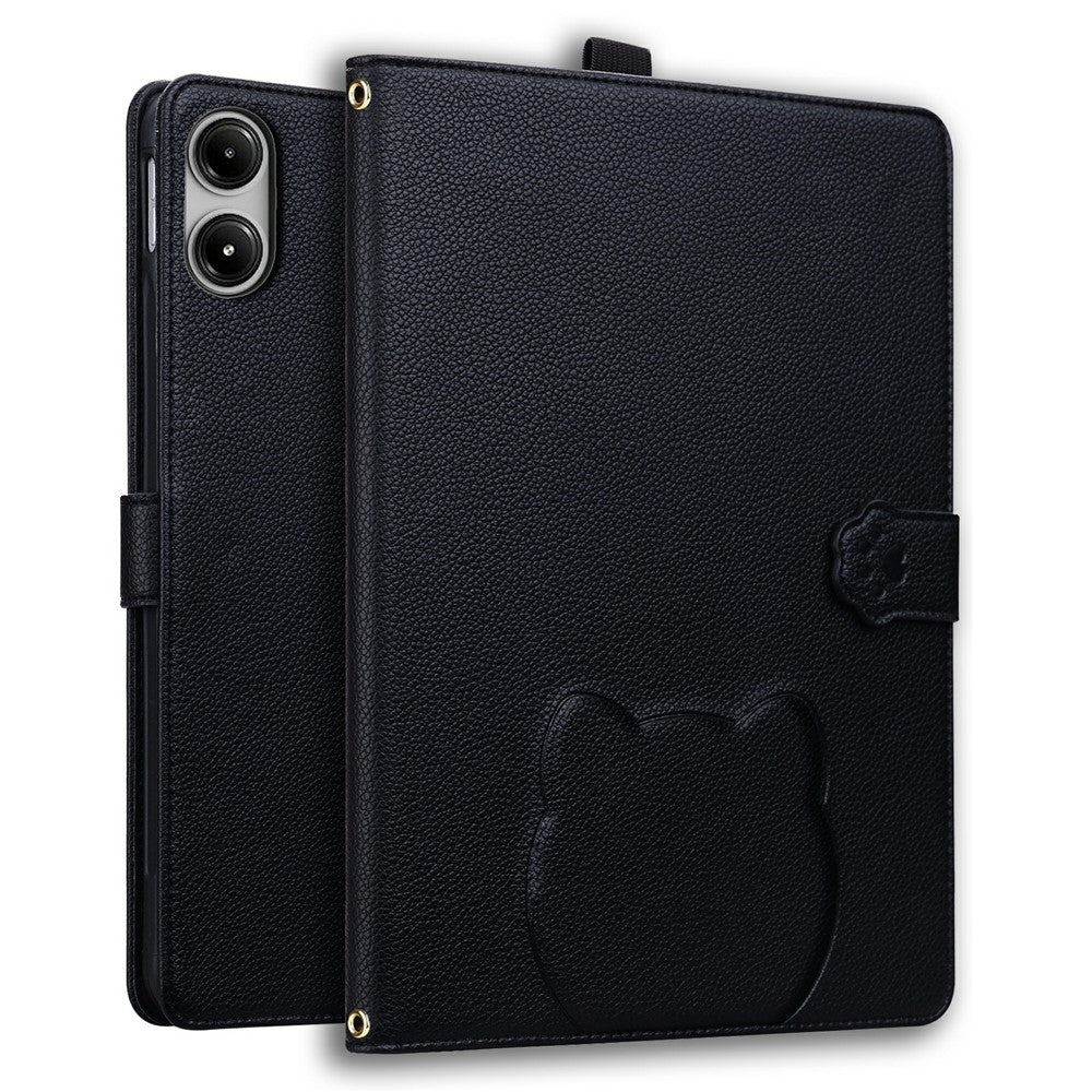 Wallet Case for Xiaomi Redmi Pad Pro / Pad Pro 5G / Poco Pad 4G / 5G Leather Stand Tablet Cover with Stylus Holder, 3D Effect Cat Pattern