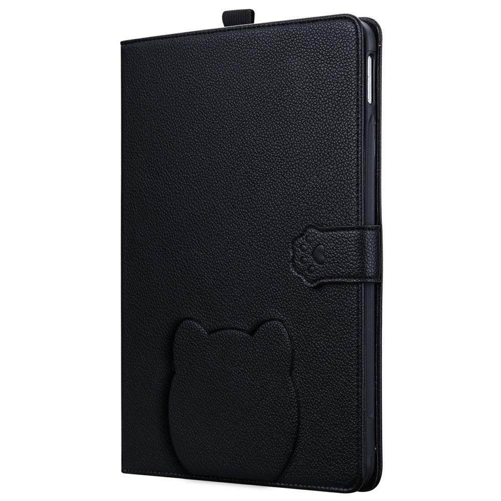 Wallet Case for Samsung Galaxy Tab S10+ / S9 FE+ / S9+ / S8+ Leather Stand Tablet Cover with Stylus Holder, 3D Effect Cat Pattern