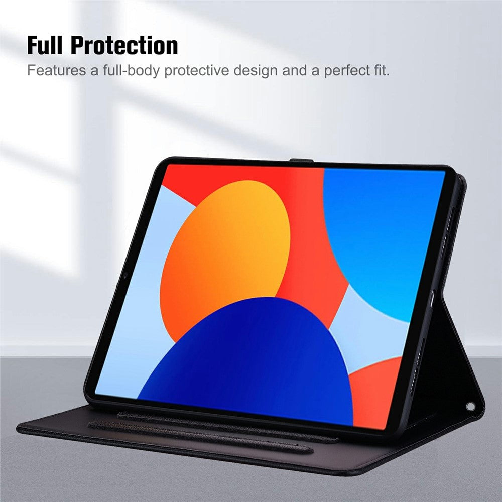 For Xiaomi Redmi Pad SE 4G 8.7 inch Wallet Case Leather Stand Tablet Cover with Stylus Holder, 3D Effect Cat Pattern