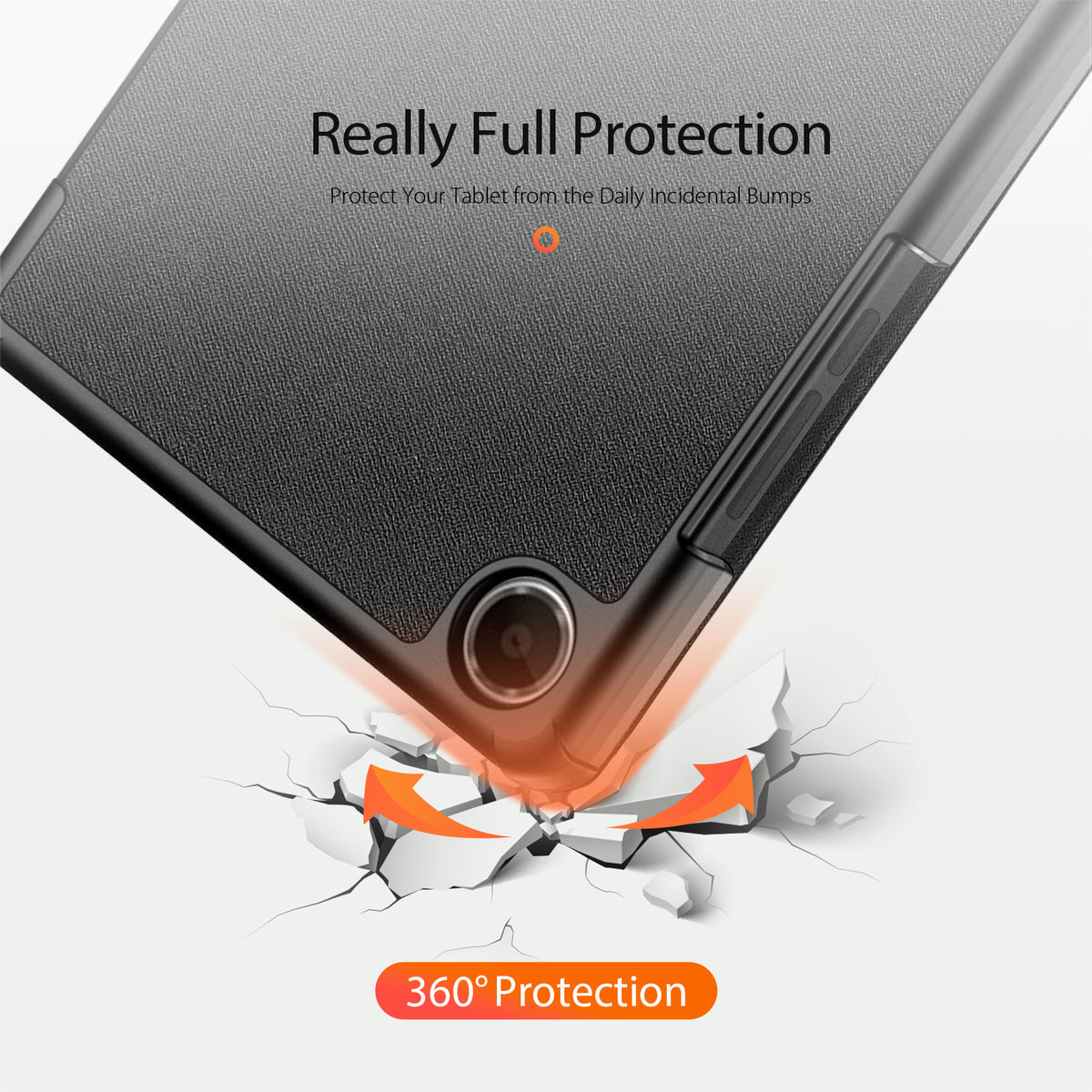 DUX DUCIS For Lenovo Tab K9 Case  Domo Series Tri-fold Stand PU Leather Protective Tablet Cover