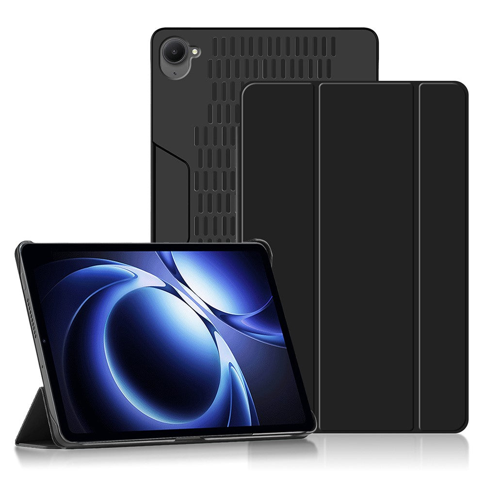 Xiaomi Pad Mini / Redmi K Pad Surfplatta Fodral Trifold Stativ Läder + PC Ihåligt Bakstycke Automatisk väckning / viloläge