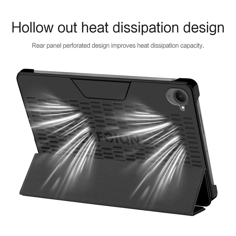 Xiaomi Pad Mini / Redmi K Pad Surfplatta Fodral Trifold Stativ Läder + PC Ihåligt Bakstycke Automatisk väckning / viloläge