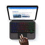 For Xiaomi Pad Mini / Redmi K Pad Leather Case + Touchpad Bluetooth-Compatible Keyboard with Backlit