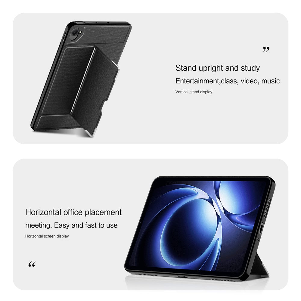 For Xiaomi Pad Mini / Redmi K Pad Case PU + PC Rotating Shaft Kickstand Tablet Cover
