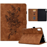 For Xiaomi Redmi Pad 2 11 Case Flower Butterfly Imprinted Card Slots Leather Cover