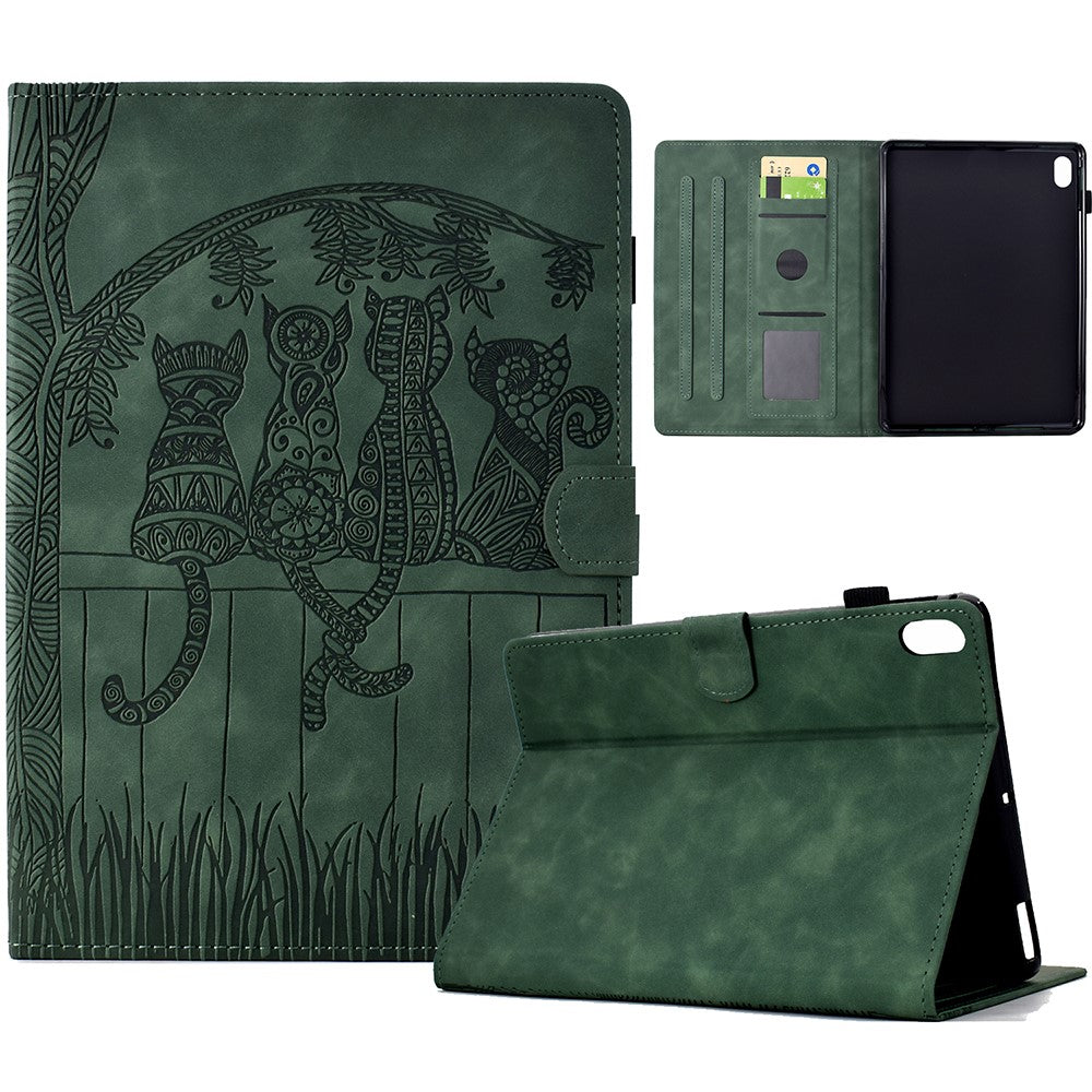 For Xiaomi Redmi Pad 2 11 Case Cats Imprinted PU Leather Card Slots Tablet Cover