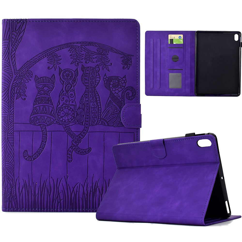 For Xiaomi Redmi Pad 2 11 Case Cats Imprinted PU Leather Card Slots Tablet Cover