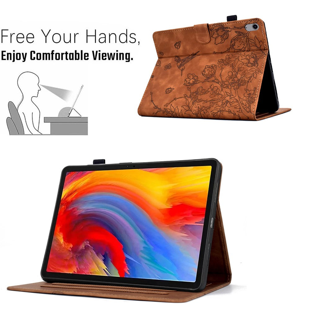 For Xiaomi Redmi Pad 2 11 Case Flower Bird Imprinted Card Holder Leather Tablet Cover