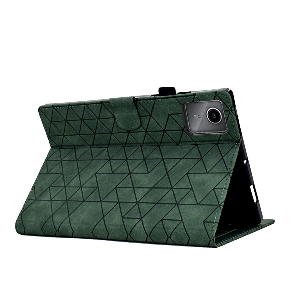 For Lenovo Xiaoxin Pad 11 2025 Case Card Slots Stand Rhombus Auto Wake / Sleep Leather Cover