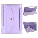 For Samsung Galaxy Tab S9 (X710, X716B, X718U) / S9 FE (X510, X516B) Case Origami Stand Wallet PU Leather Smart Tablet Cover with Pencil Slot