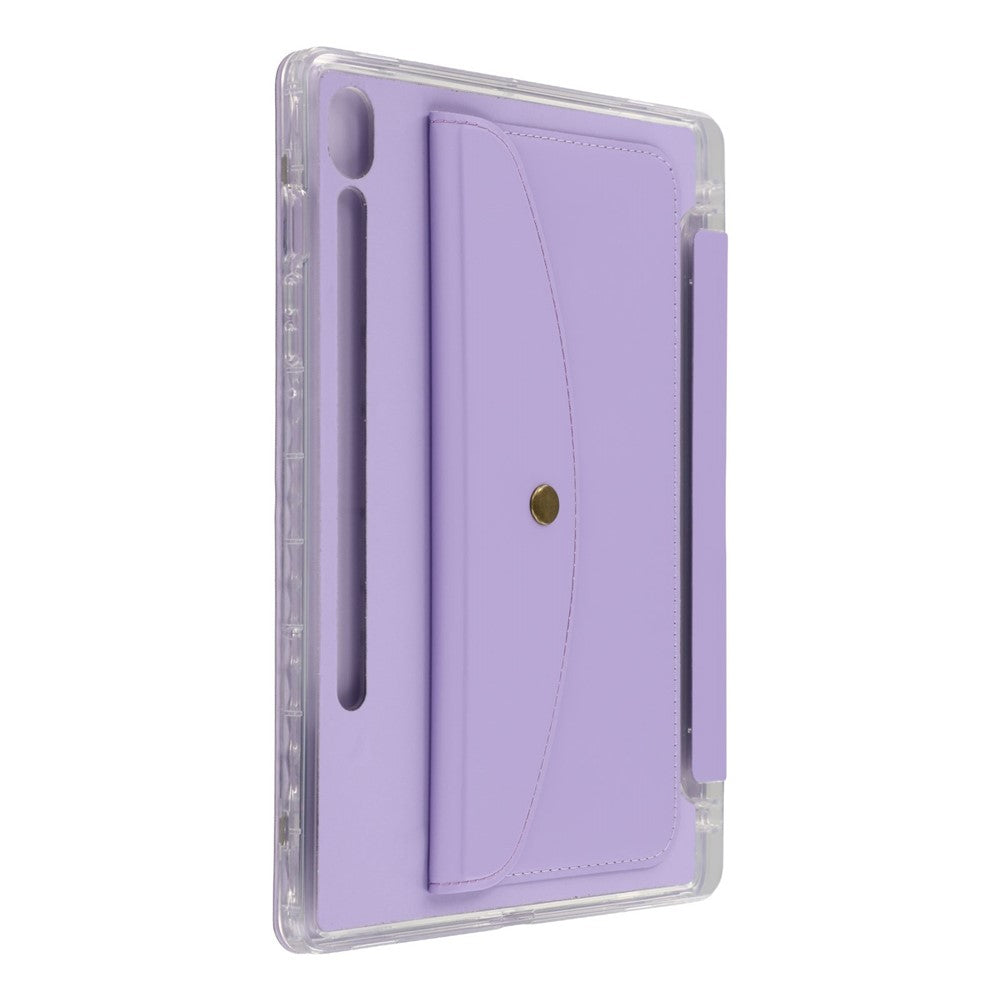 For Samsung Galaxy Tab S9 (X710, X716B, X718U) / S9 FE (X510, X516B) Case Origami Stand Wallet PU Leather Smart Tablet Cover with Pencil Slot