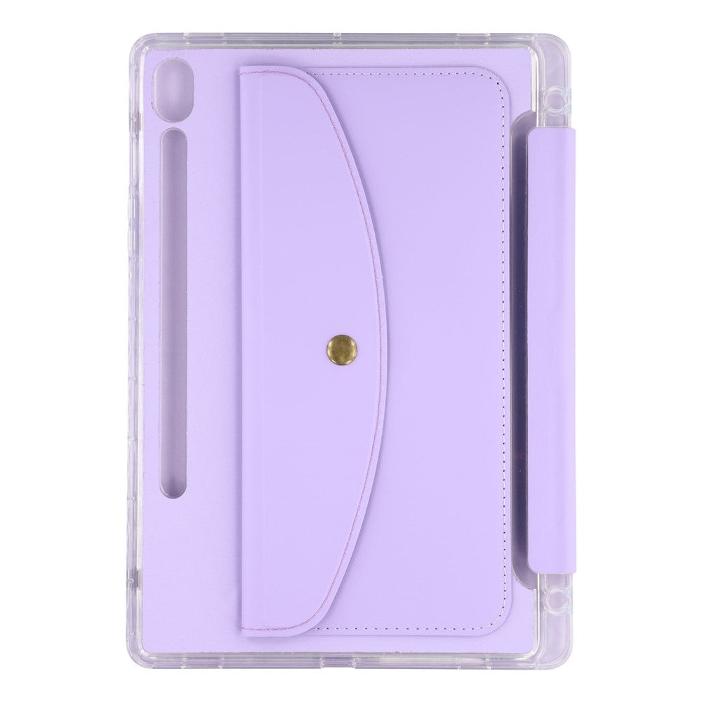 For Samsung Galaxy Tab S9 (X710, X716B, X718U) / S9 FE (X510, X516B) Case Origami Stand Wallet PU Leather Smart Tablet Cover with Pencil Slot