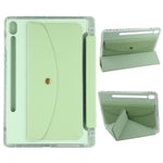 For Samsung Galaxy Tab S9 (X710, X716B, X718U) / S9 FE (X510, X516B) Case Origami Stand Wallet PU Leather Smart Tablet Cover with Pencil Slot