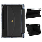 For Samsung Galaxy Tab S9 (X710, X716B, X718U) / S9 FE (X510, X516B) Case Origami Stand Wallet PU Leather Smart Tablet Cover with Pencil Slot