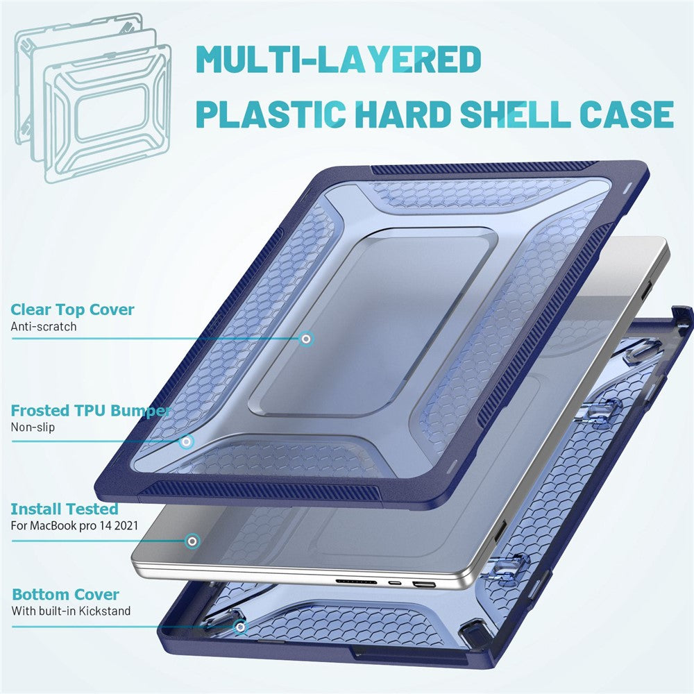 Laptopfodral för MacBook Pro 14 tum (2026) A3427 A3426 / (2025) A3434 A3112 A3185 A3401 / (2024) A2918 A2992 / (2023) A2779 / (2022) / (2021) A2442 PC fram- och bakstycke