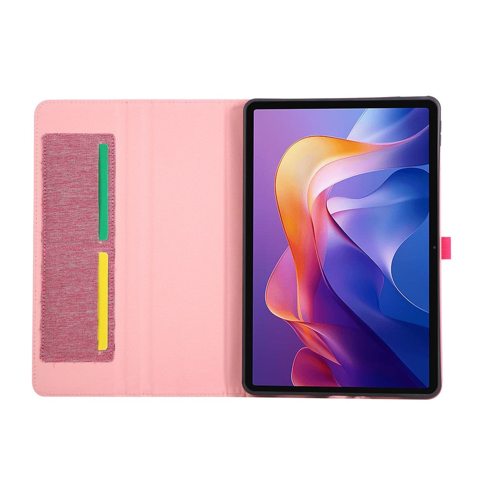 For Xiaomi Redmi Pad 2 11 Case with Stand Card Holder Cloth Texture Leather Tablet Cover