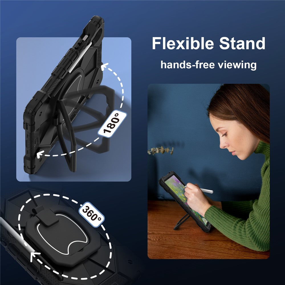For Samsung Galaxy Tab S10 Lite / S10 FE / S9 FE / S9 Case Silicone + PC Kickstand Tablet Cover