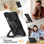 For Samsung Galaxy Tab S10 Lite / S10 FE / S9 FE / S9 Case Silicone + PC Kickstand Tablet Cover