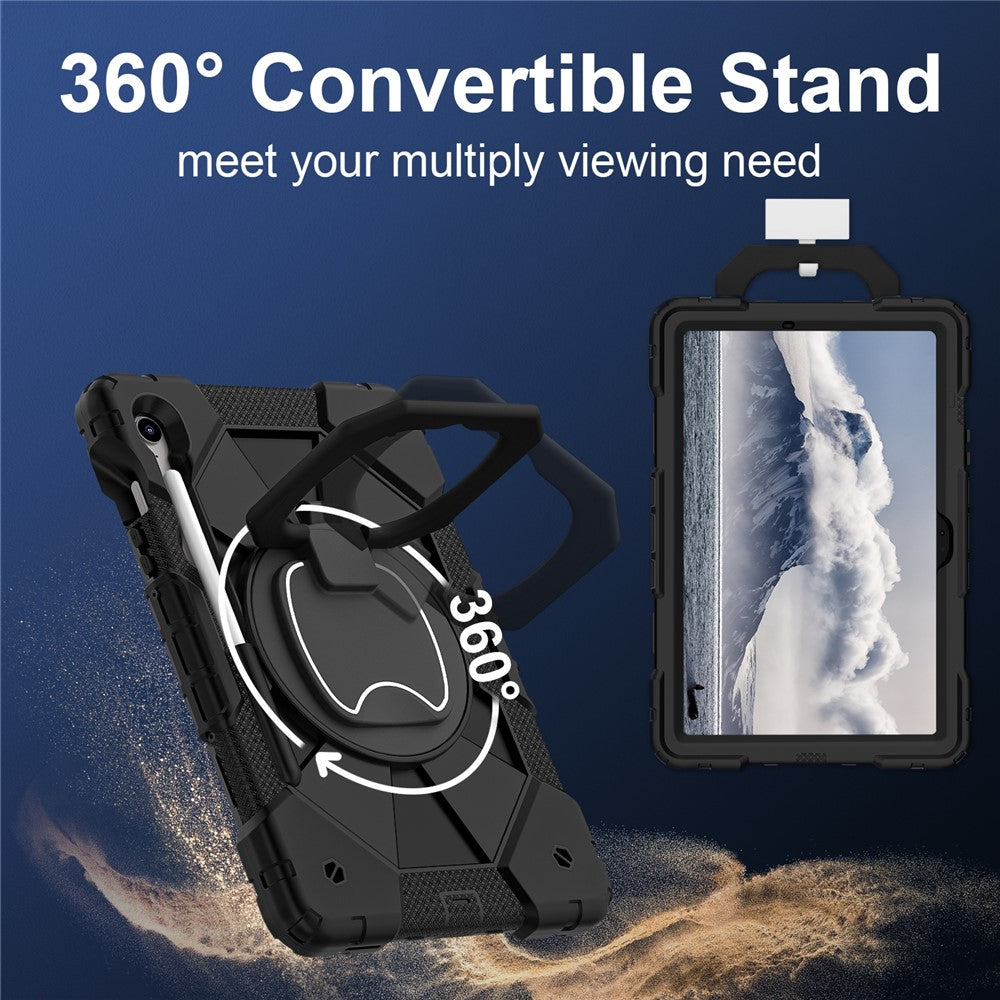 For Samsung Galaxy Tab S10 Lite / S10 FE / S9 FE / S9 Case Silicone + PC Kickstand Tablet Cover