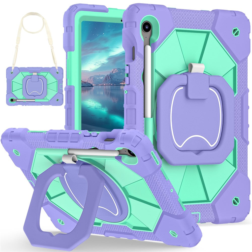 For Samsung Galaxy Tab S10 Lite / S10 FE / S9 FE / S9 Case Silicone + PC Kickstand Tablet Cover