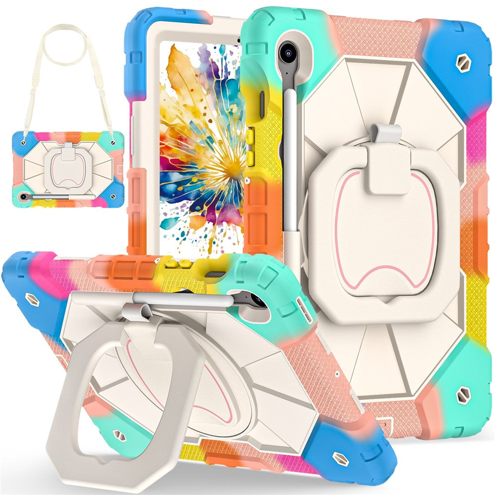 For Samsung Galaxy Tab S10 Lite / S10 FE / S9 FE / S9 Case Silicone + PC Kickstand Tablet Cover