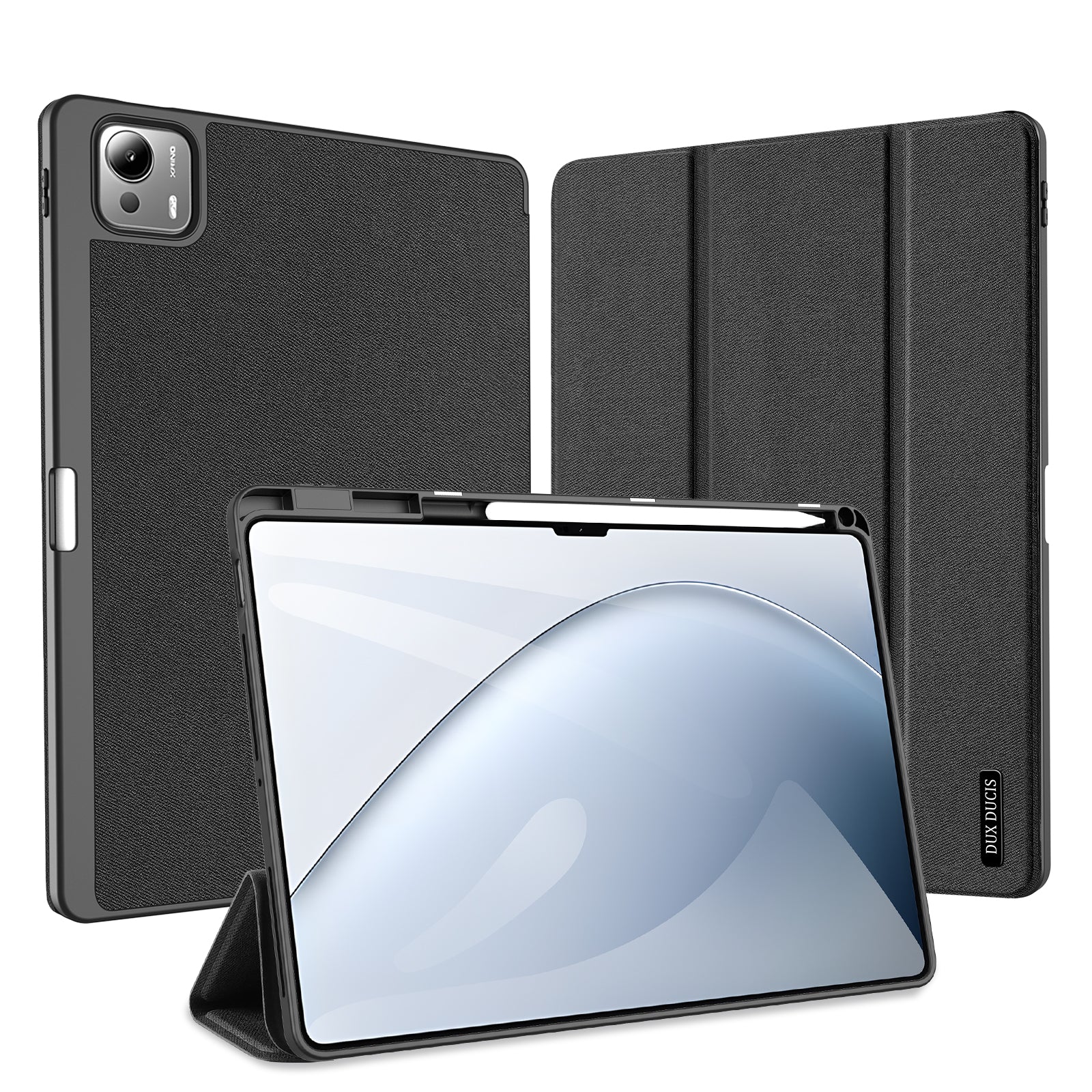 DUX DUCIS För Xiaomi Pad 7 Ultra Fodral Domo Series Trippelvikbart Stativ PU Läder Surfplatta Fodral