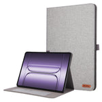 For OnePlus Pad 3 Case with Stand Card Holder Cloth Texture Leather Tablet Cover
