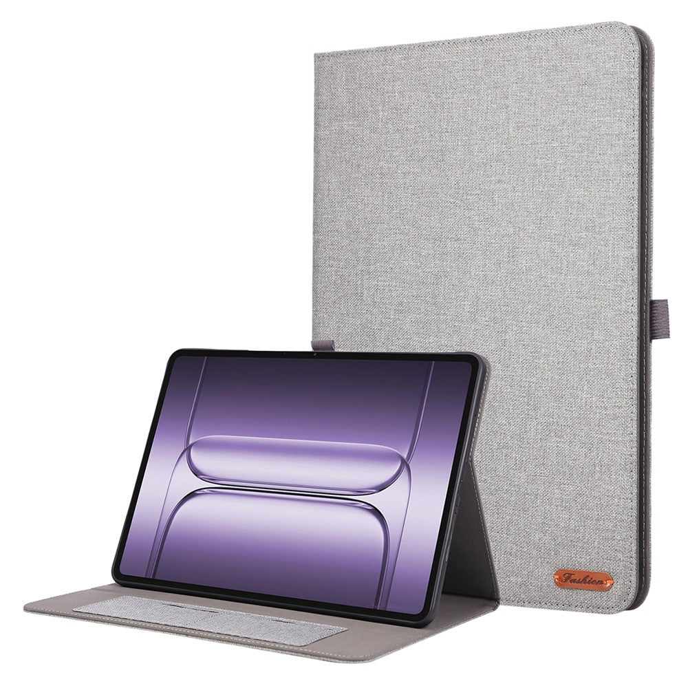 For OnePlus Pad 3 Case with Stand Card Holder Cloth Texture Leather Tablet Cover