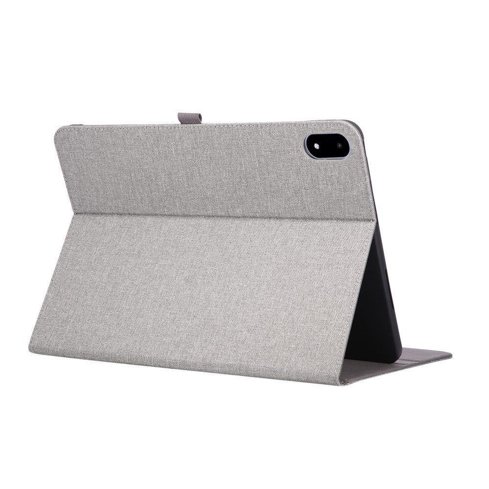 OnePlus Pad 3-skal med stativ, korthållare, tygstruktur, läder, surfplatta
