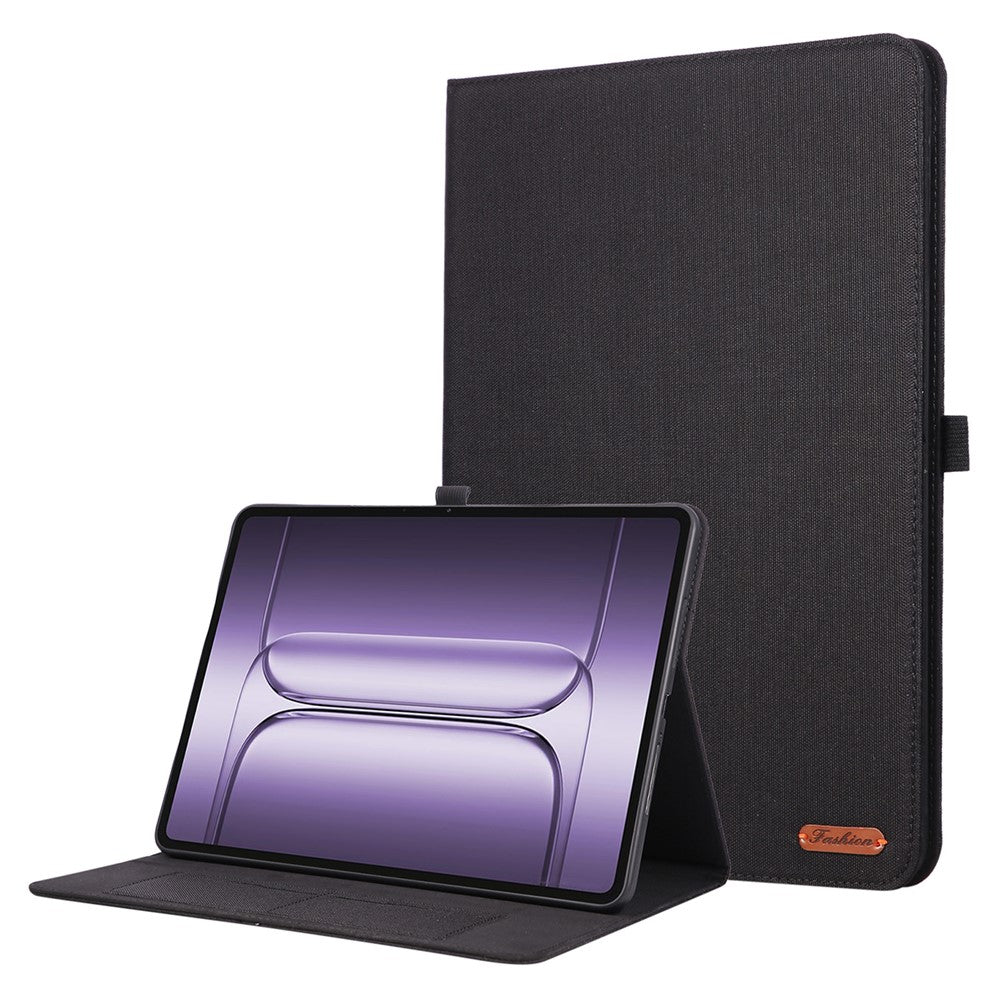 For OnePlus Pad 3 Case with Stand Card Holder Cloth Texture Leather Tablet Cover