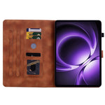 For Xiaomi Pad Mini / Redmi K Pad Case Lily Flower Imprint Card Slots Leather Tablet Cover