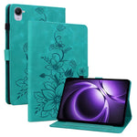 For Xiaomi Pad Mini / Redmi K Pad Case Lily Flower Imprint Card Slots Leather Tablet Cover