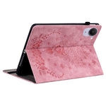 For Xiaomi Pad Mini / Redmi K Pad Case Card Holder Anti-Scratch Leather Cover Rose Flower Imprint
